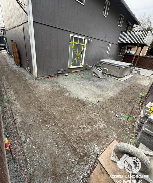Custom Paver Patio & Pathway with Architectural Landscape Lighting in Marysville 